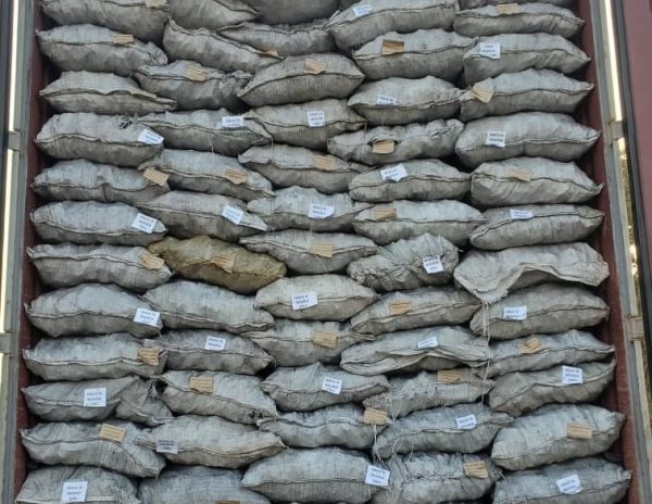 charcoal in container